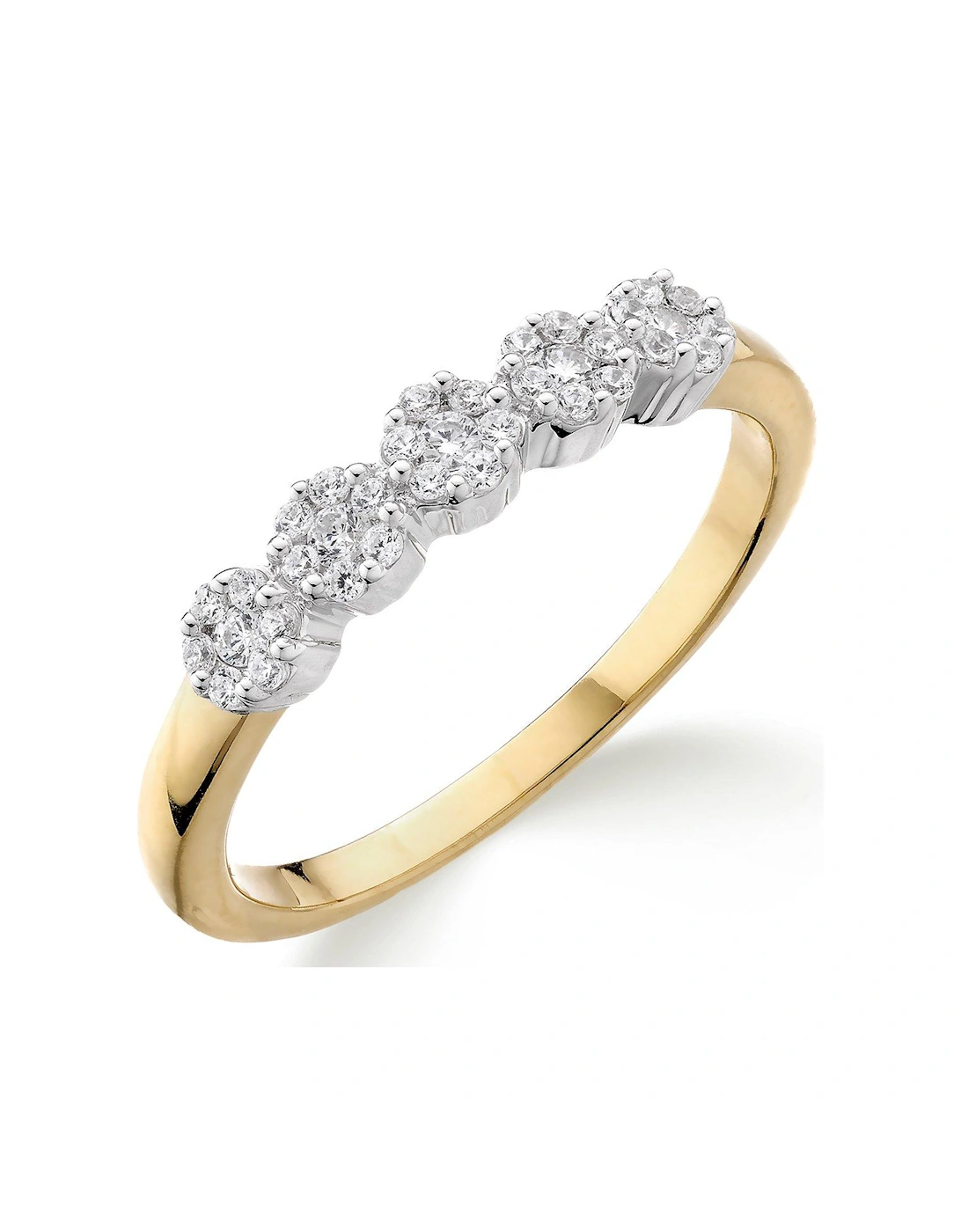 9ct Gold 20 Point Diamond 5 Stone Eternity Ring, 3 of 2