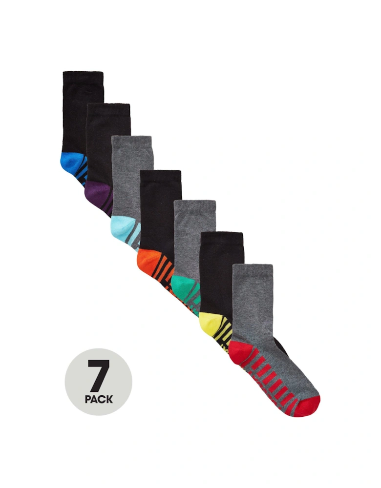7 Pack Days Of The Week Socks - Multi