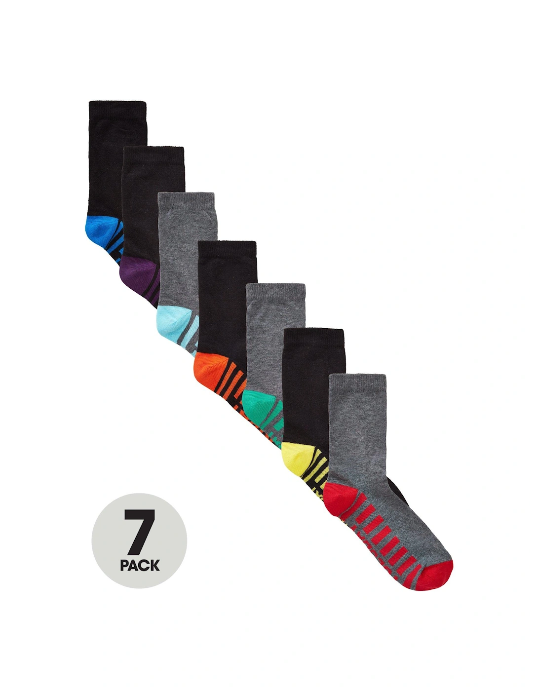7 Pack Days Of The Week Socks - Multi, 2 of 1