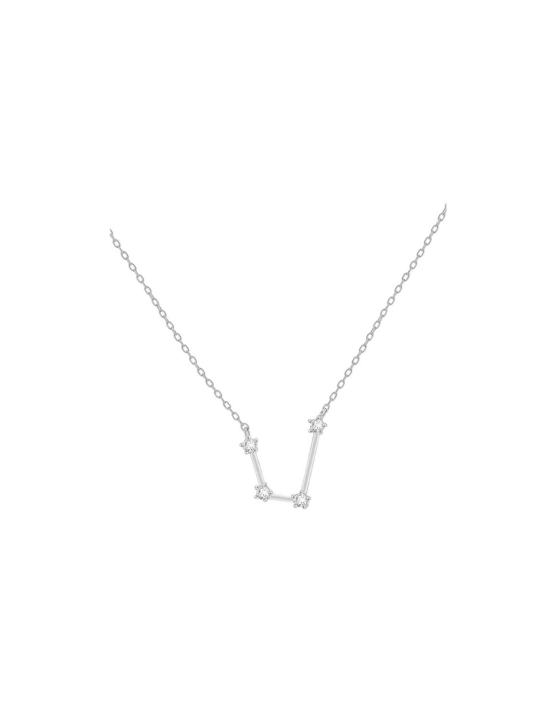 Sterling Silver Cubic Zirconia Personalised Constellation Starsign Necklace