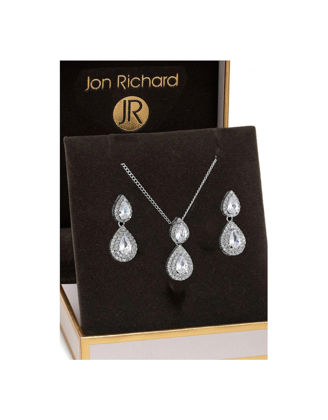 Double Pear Drop Pendant and Earring Set, 3 of 2