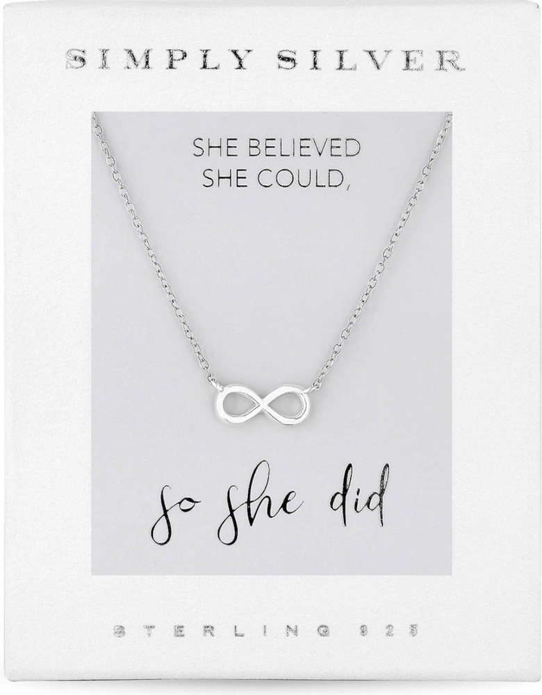 Gift Boxed Sterling Silver 925 Infinity Necklace
