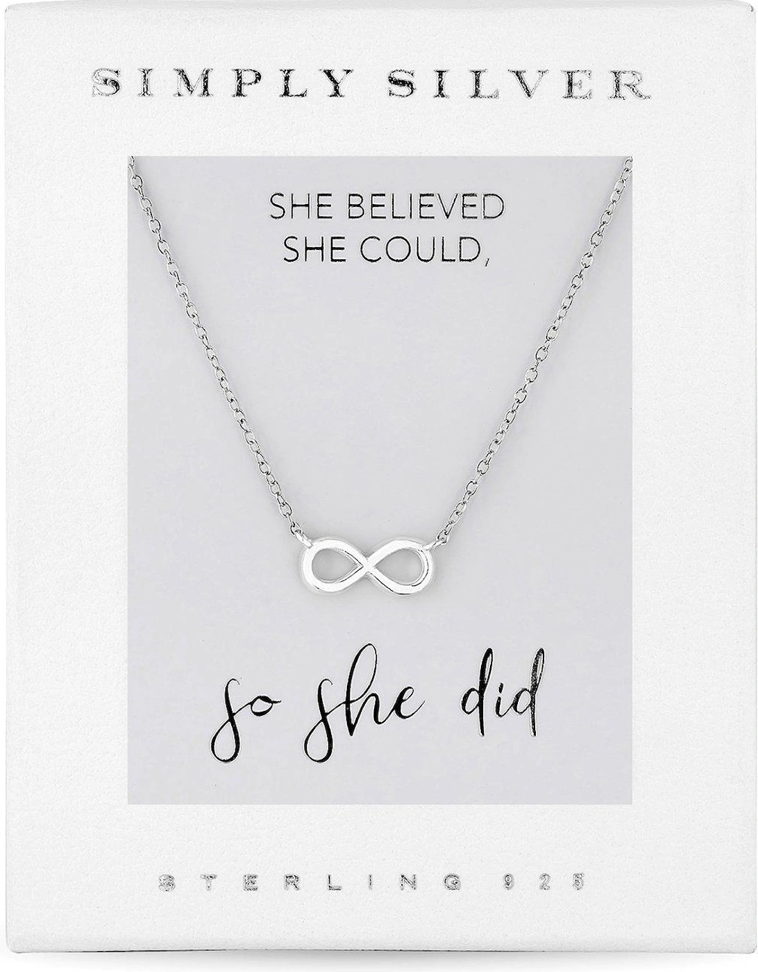 Gift Boxed Sterling Silver 925 Infinity Necklace, 3 of 2