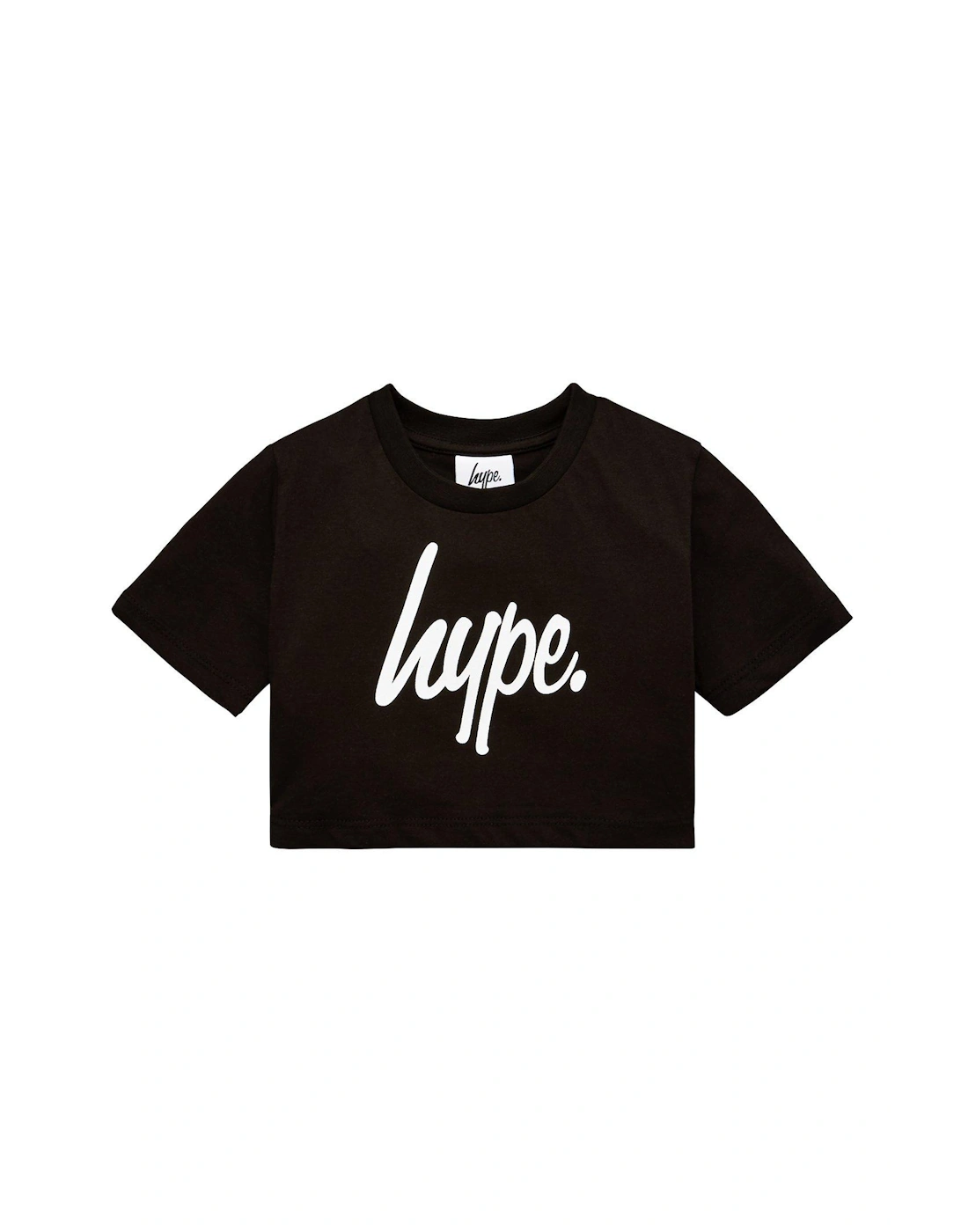 Girls Core Script Cropped T-Shirt - Black, 4 of 3