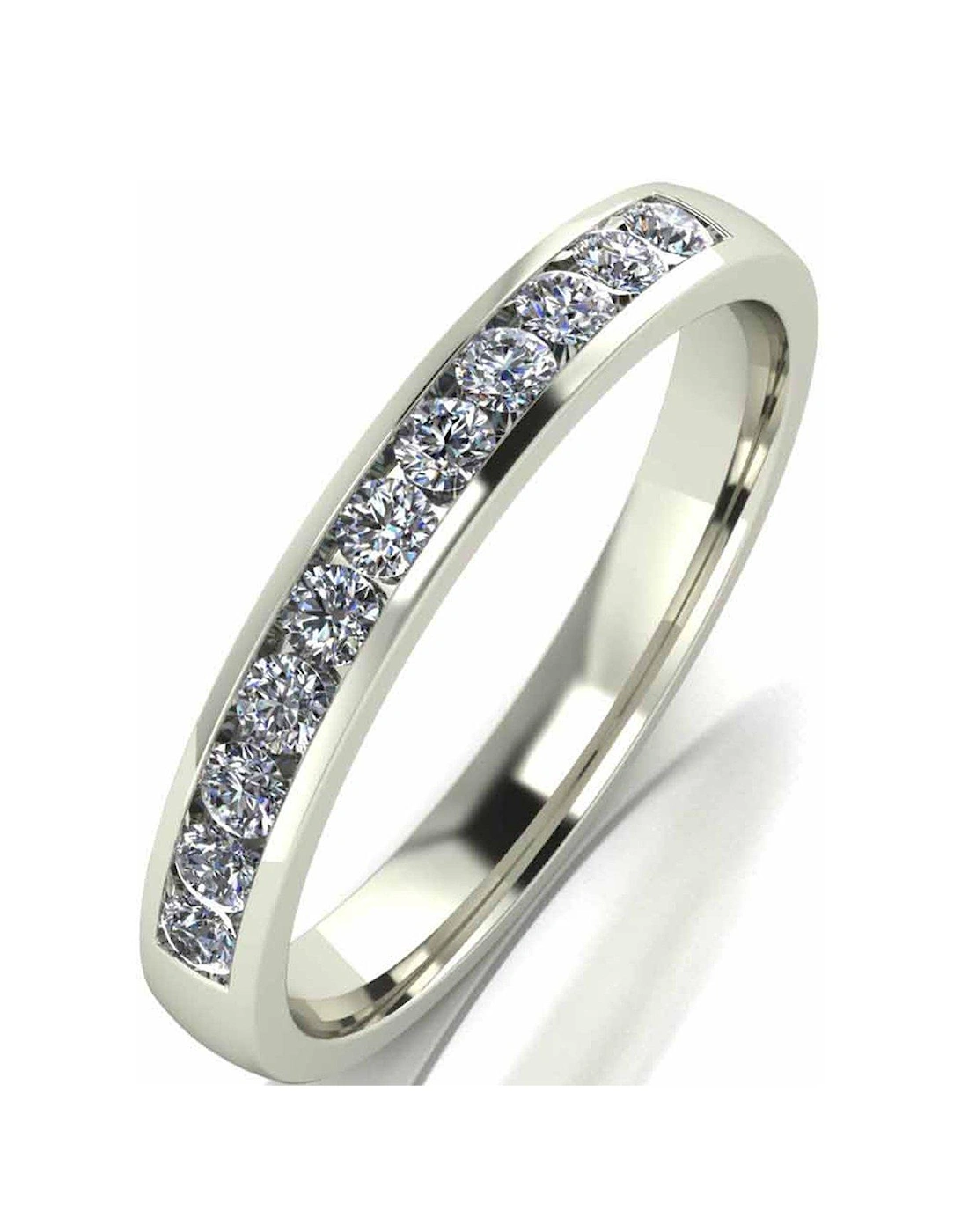 33 Point 9 Carat White Gold Channel Set Eternity Ring, 3 of 2