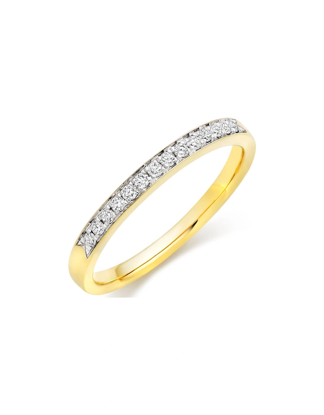 18ct Gold Diamond Half Eternity Wedding Ring, 2 of 1