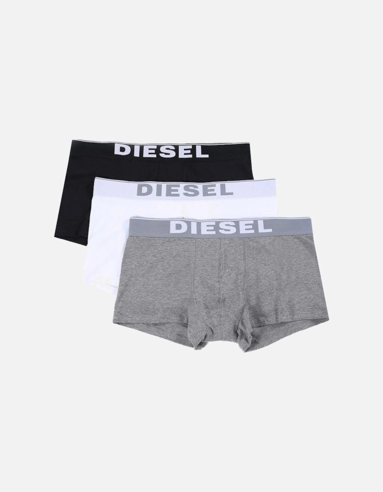 Damien Boxer Trunks Pack of 3 - Black/Grey/White