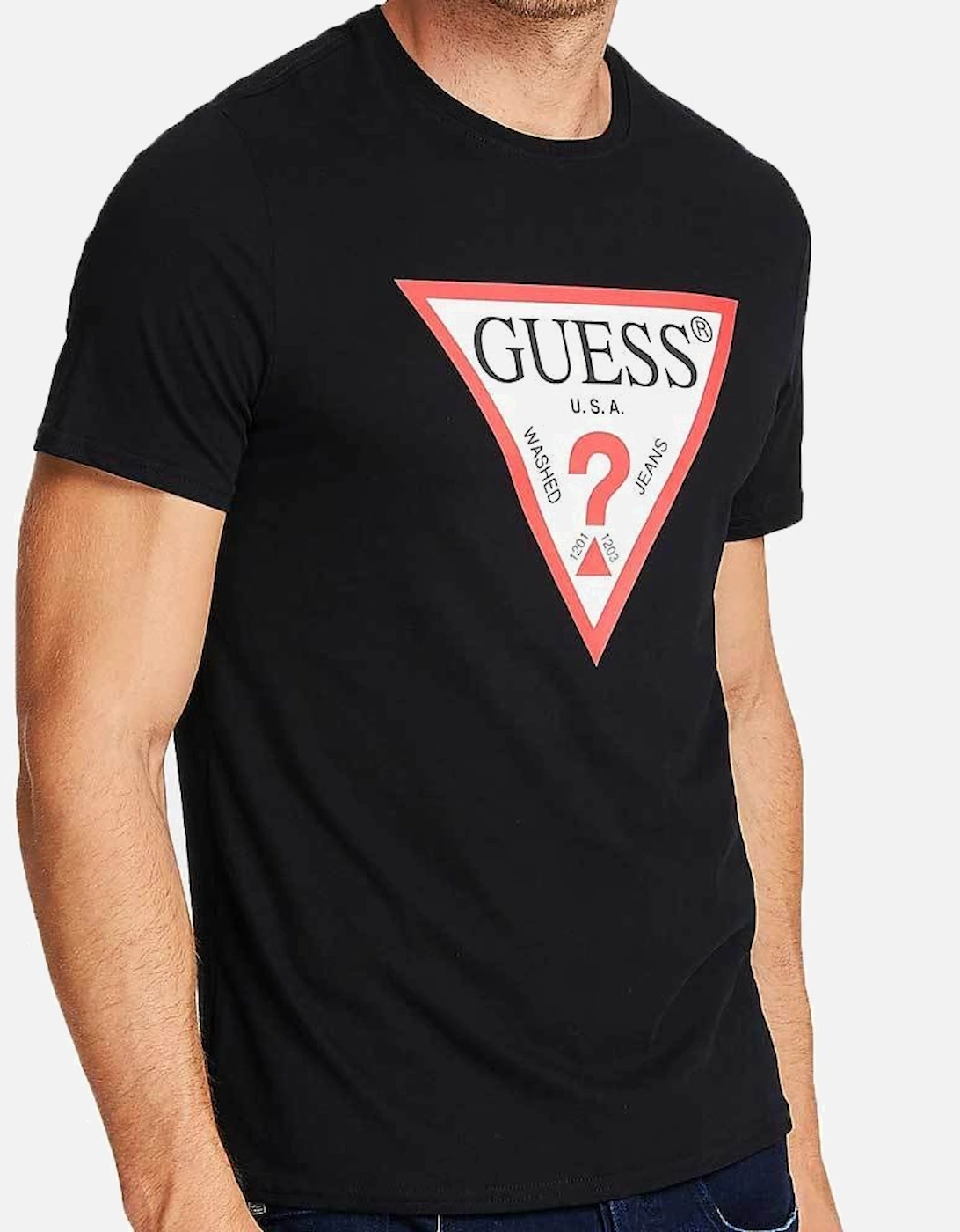 Mens Original Logo Triangle T-Shirt - Black, 2 of 1