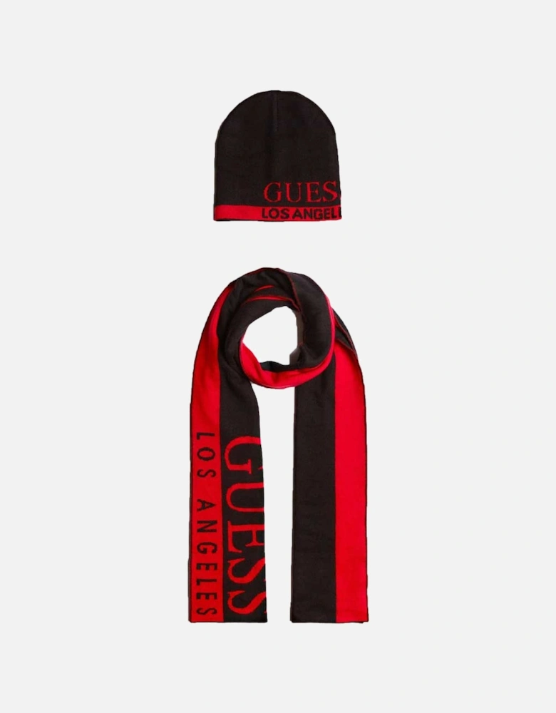 Two-Tone Logo Scarf Gift Box - Red