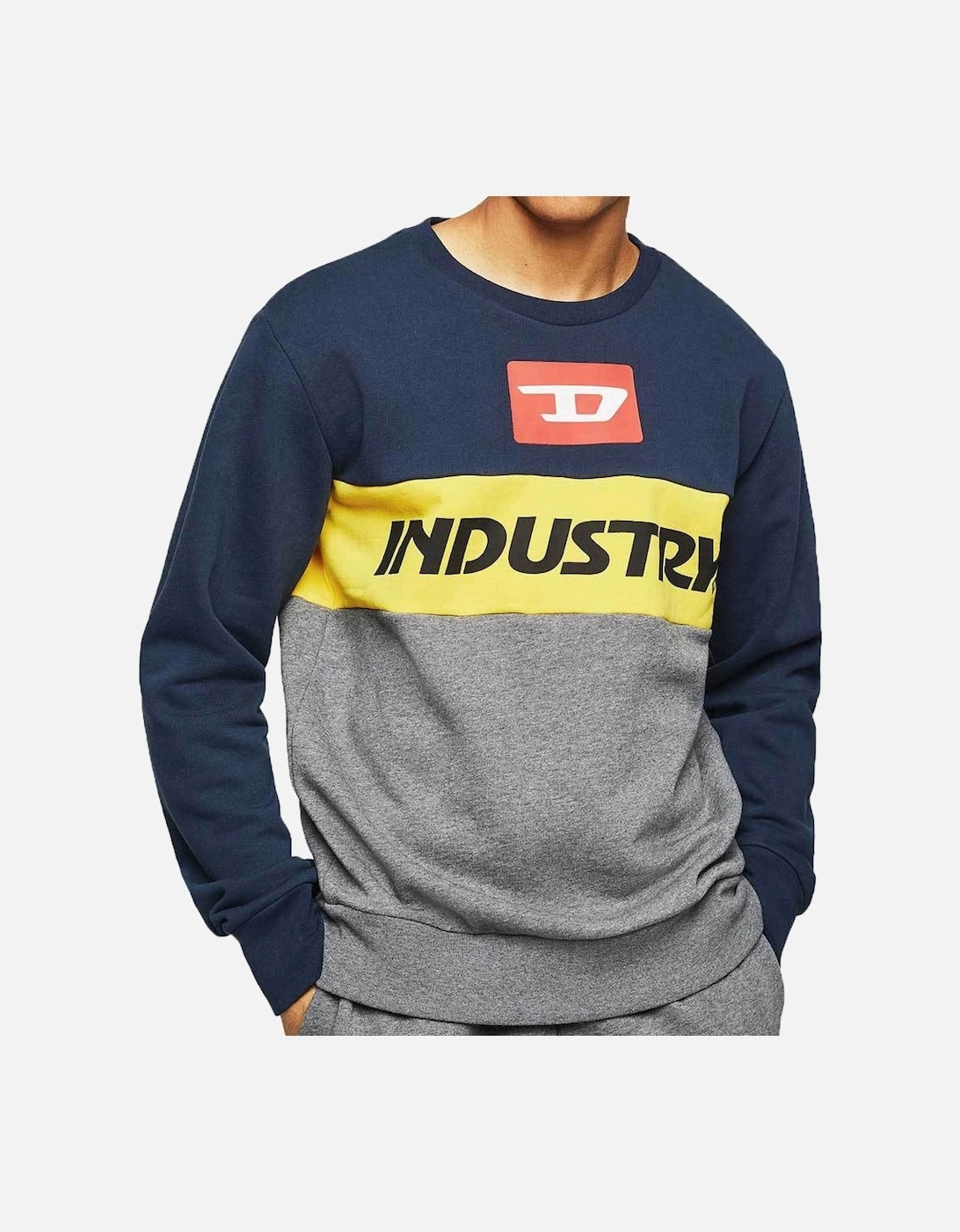 WILLY SWEATSHIRT Color Block - Blue / Grey, 4 of 3