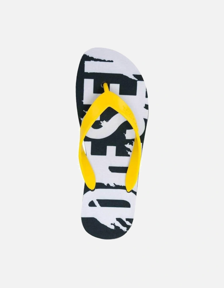 Splish Flip Flops Sandals - Buttercup Yellow / Black