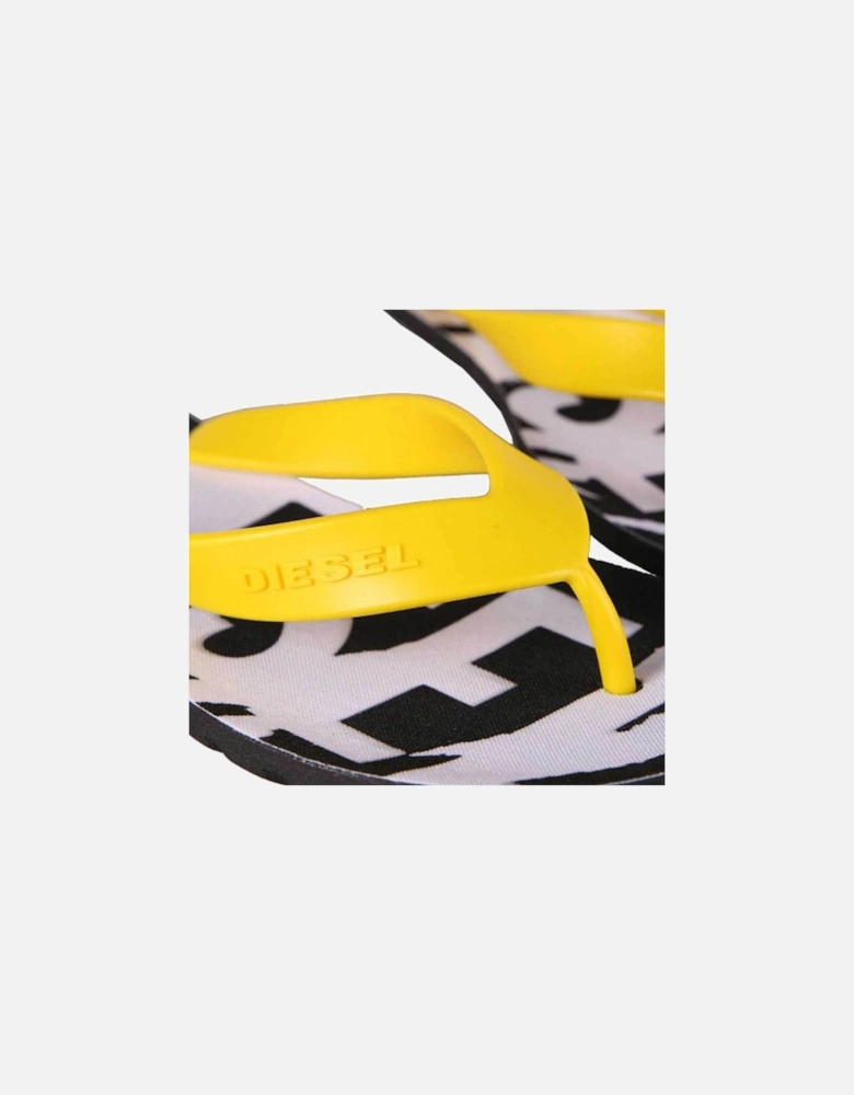 Splish Flip Flops Sandals - Buttercup Yellow / Black