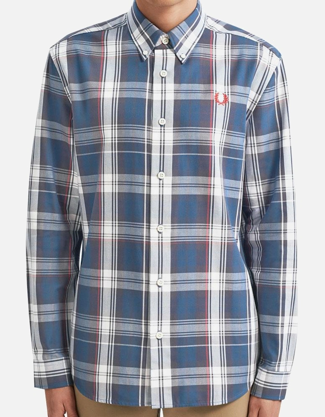 Authentic Midnight Blue Twill Check Shirt - M7567, 6 of 5