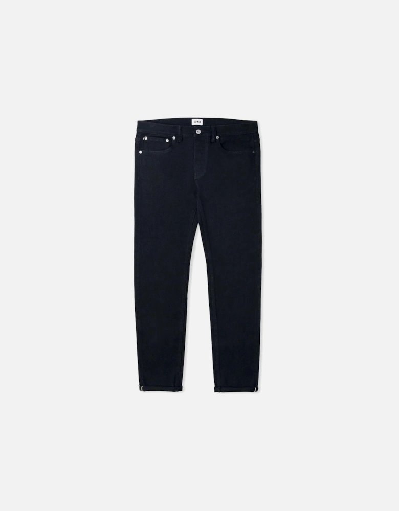ED-80 Slim Tapered Jeans - CS White Listed Black Selvage Stretch Denim - Rinsed