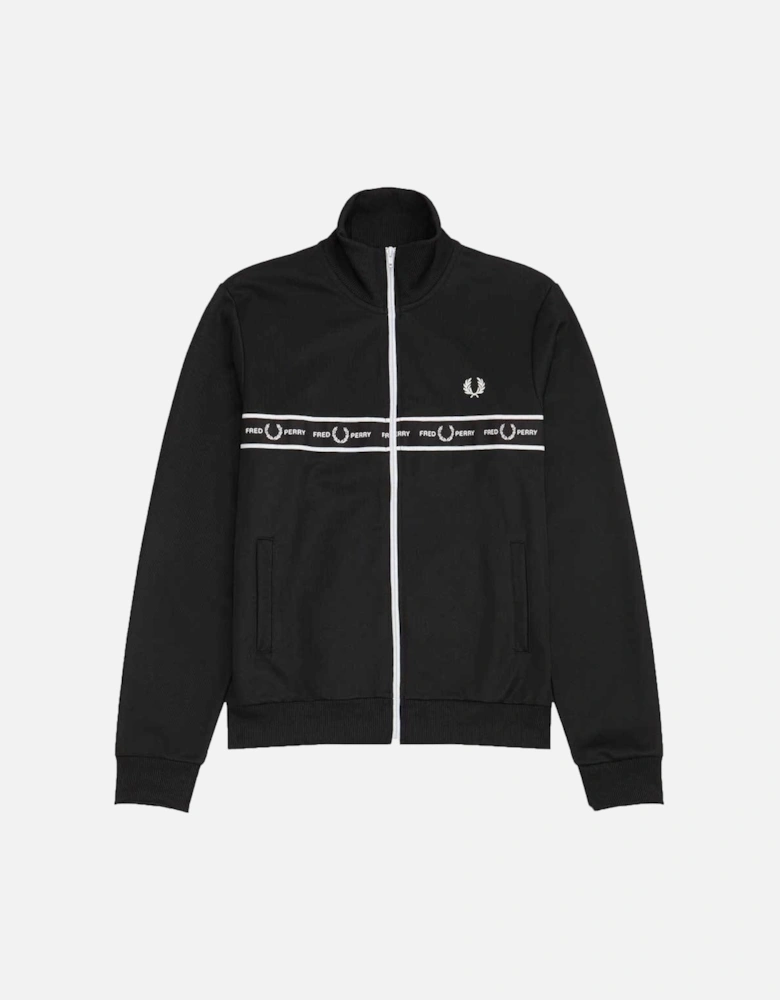 Taped Chest Track Jacket - Black J7501