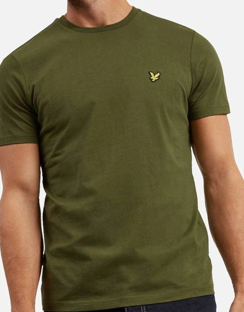 Crew Neck Plain T-Shirt - Woodland Green