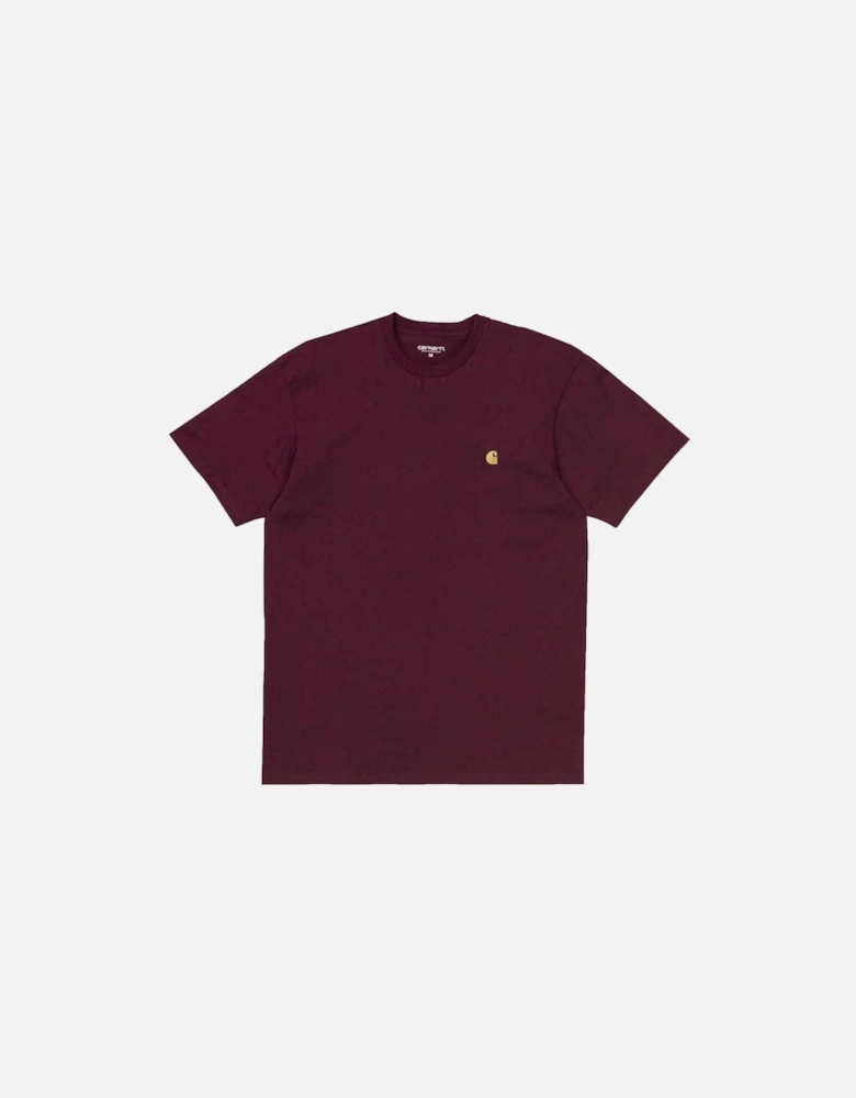 Carhartt Chase T-Shirt - Cranberry / Gold