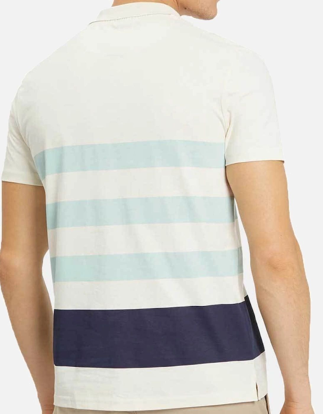 Wide Stripe Polo Shirt - Seashell White