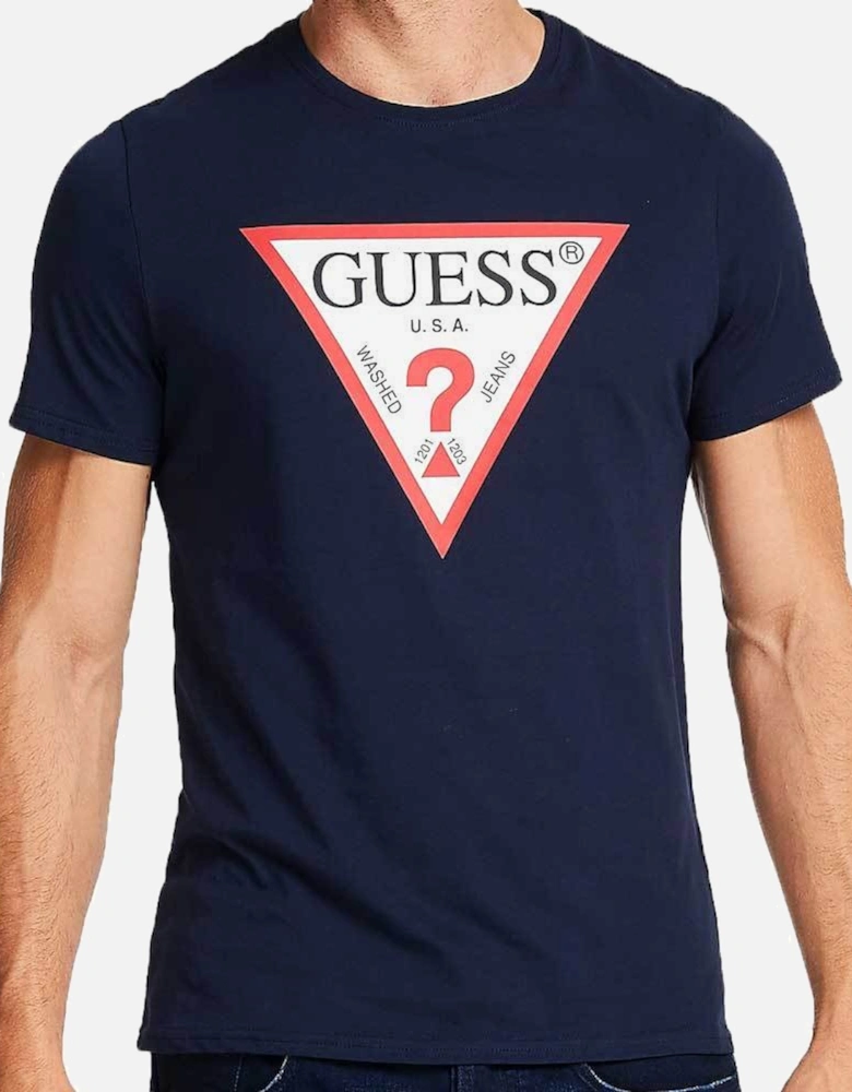 Mens Original Logo Triangle T-Shirt - Navy