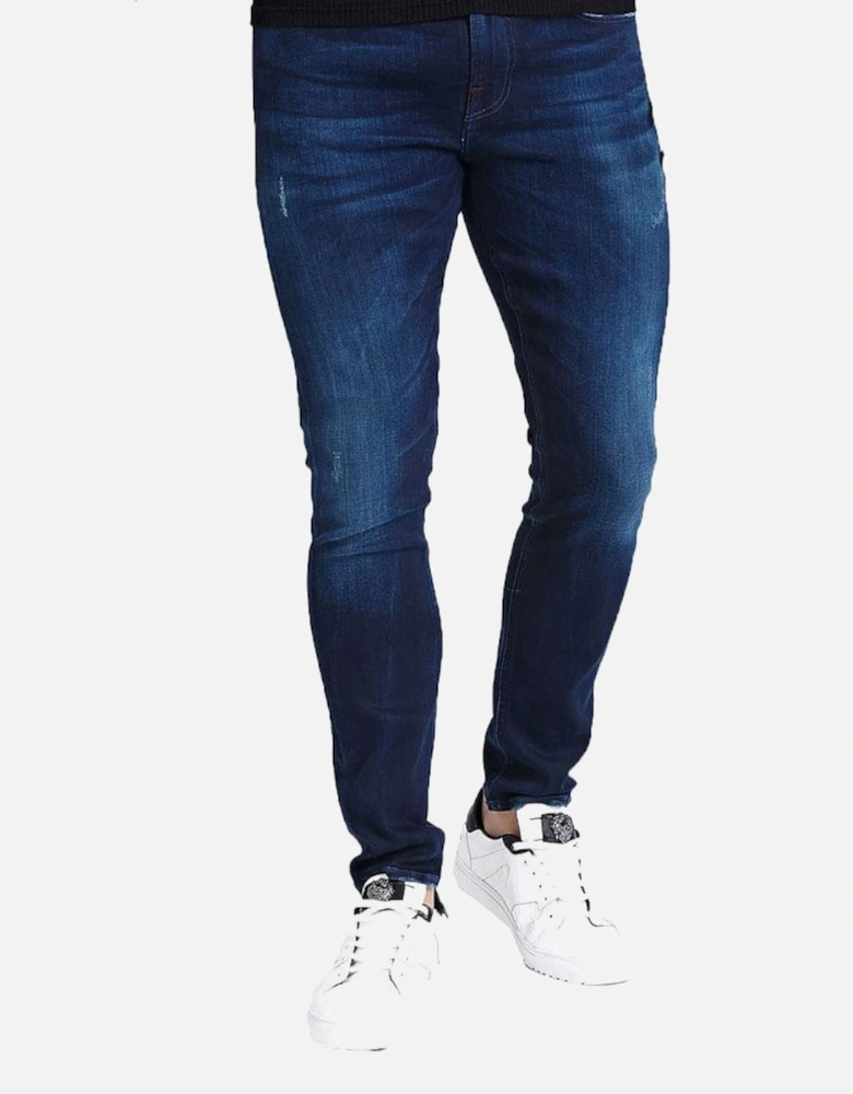 Chris Skinny Jeans Used Look - Blue M94A27D3SY0