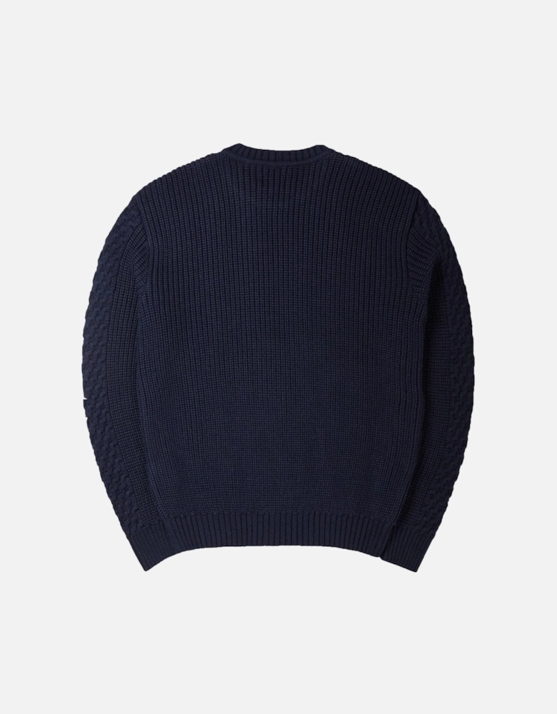 United Cable Knit Jumper - Navy
