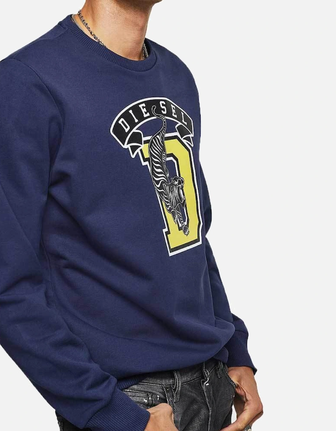 S-GIR-B1 Tiger Sweat Shirt - Navy