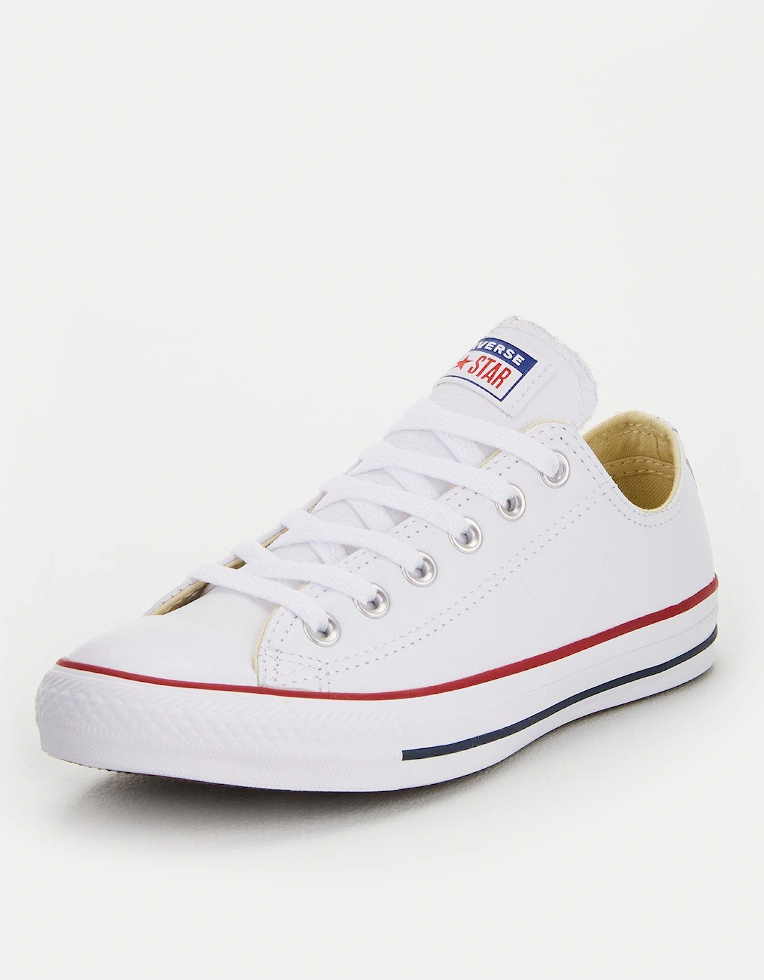 Leather Ox Trainers - White, 8 of 7