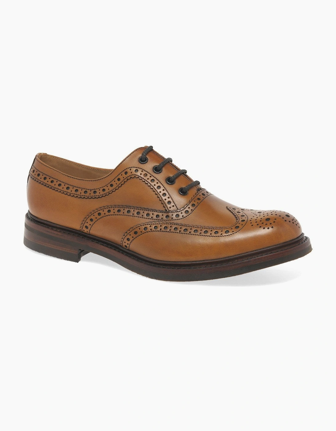 Loake Men's Edward Mens Formal Lace Up Brogues - Tan Burn Lea - Size: 9