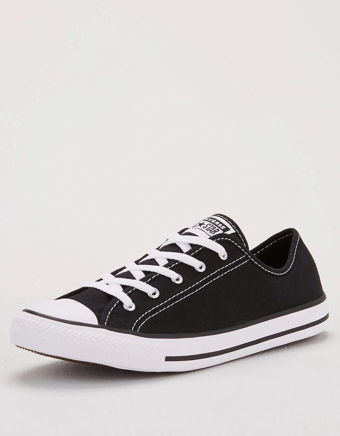 Womens Dainty Ox Trainers - Black/White, 7 of 6
