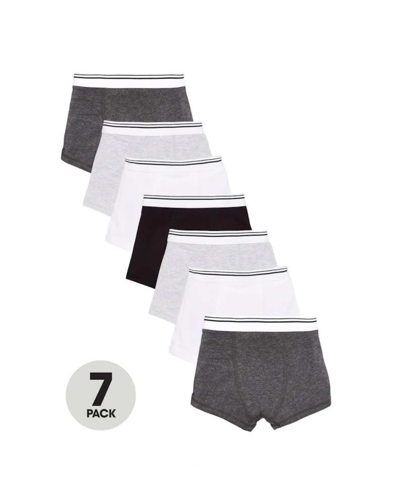 Boys 7 Pack Trunks - Grey