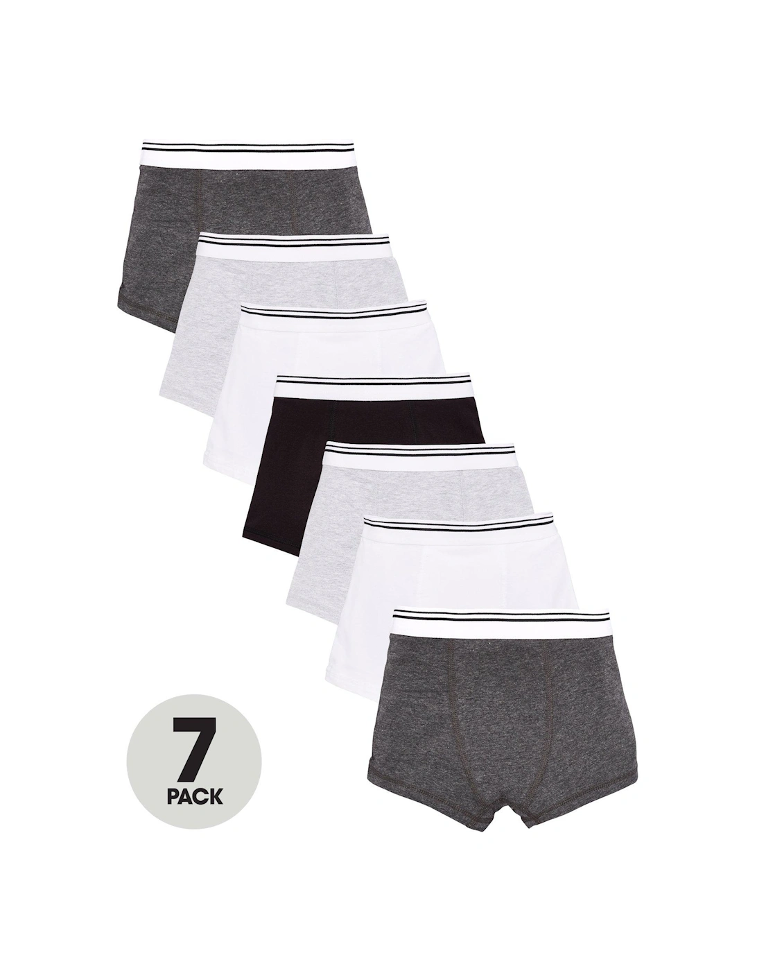 Boys 7 Pack Trunks - Grey, 2 of 1