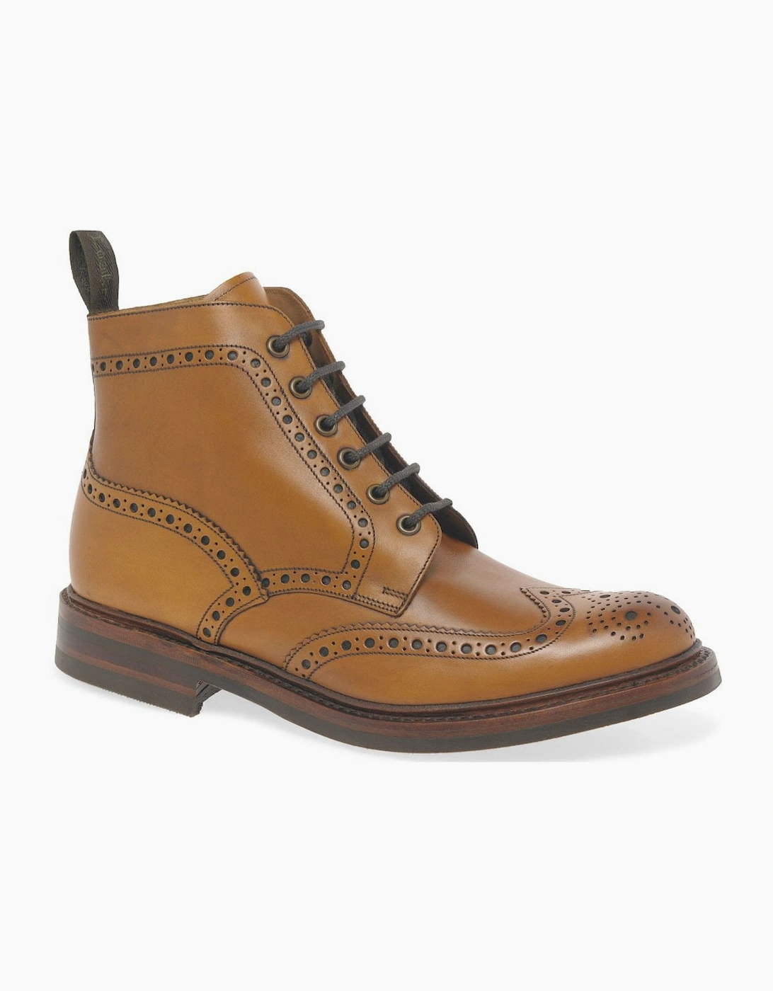 Loake Men's Bedale Men's Lace Up Brogue Boots - Brown - Size: 7.5