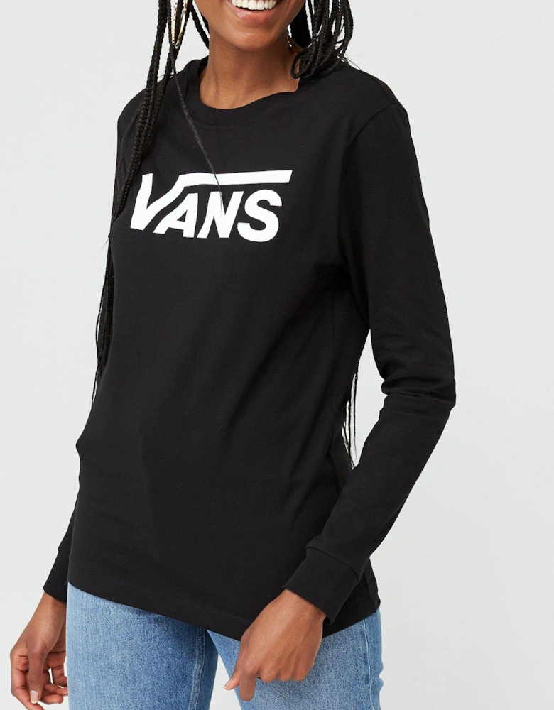 Womens Classic Logo Long Sleeve T-Shirt - Black