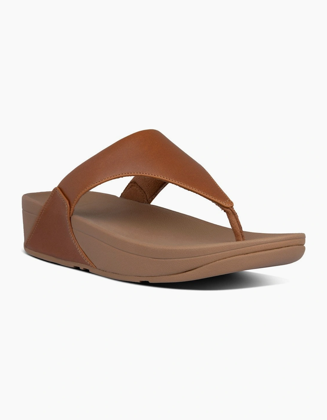 Fitflop Women's Lulu Leather Womens Toe Post Sandals - Light Tan Lea - Size, 5