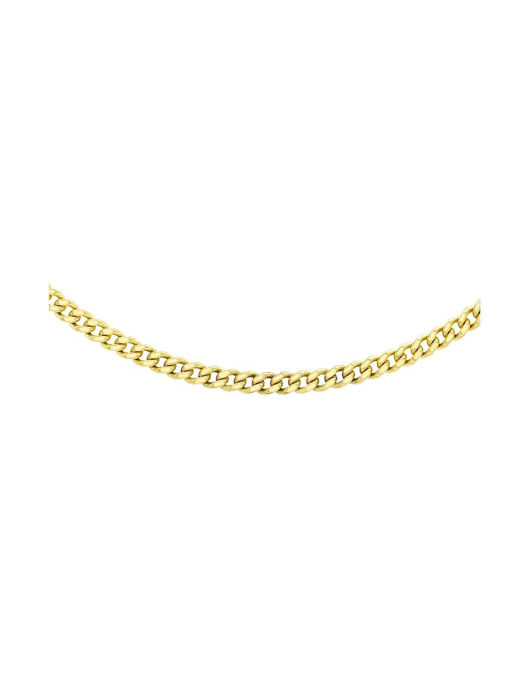 9ct Gold Diamond Cut Curb Chain Necklace, 2 of 1