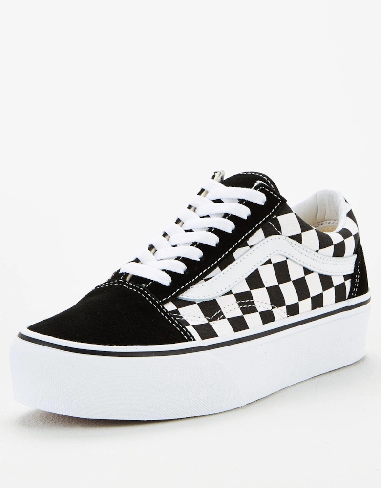 Womens Old Skool Platform Trainers - Black/White