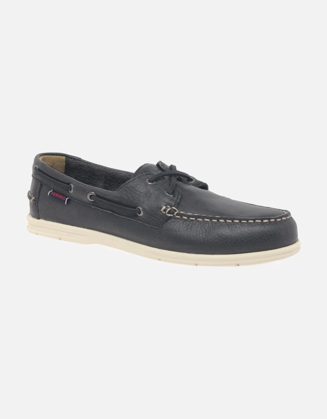 Naples Mens Leather Boat Shoes, 7 of 6