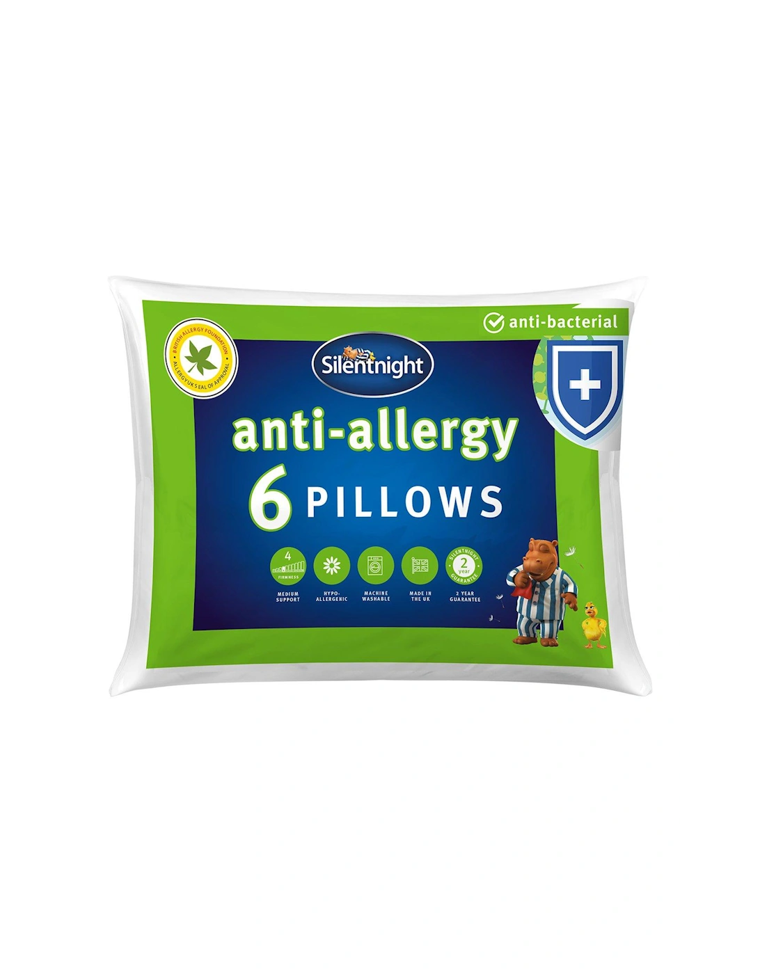 Anti-Allergy Pillows – Pack of 6, 2 of 1