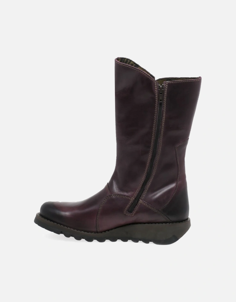 Mes 2 Womens Leather Calf Boots