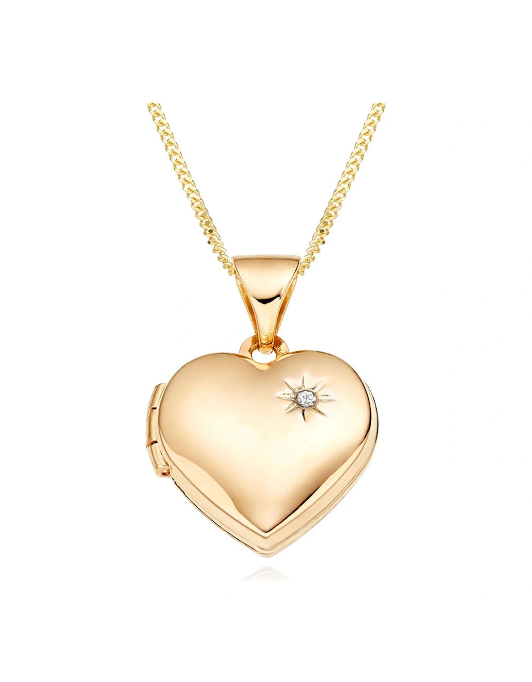 Mini B Childrens 9ct Gold Diamond Heart Locket, 2 of 1
