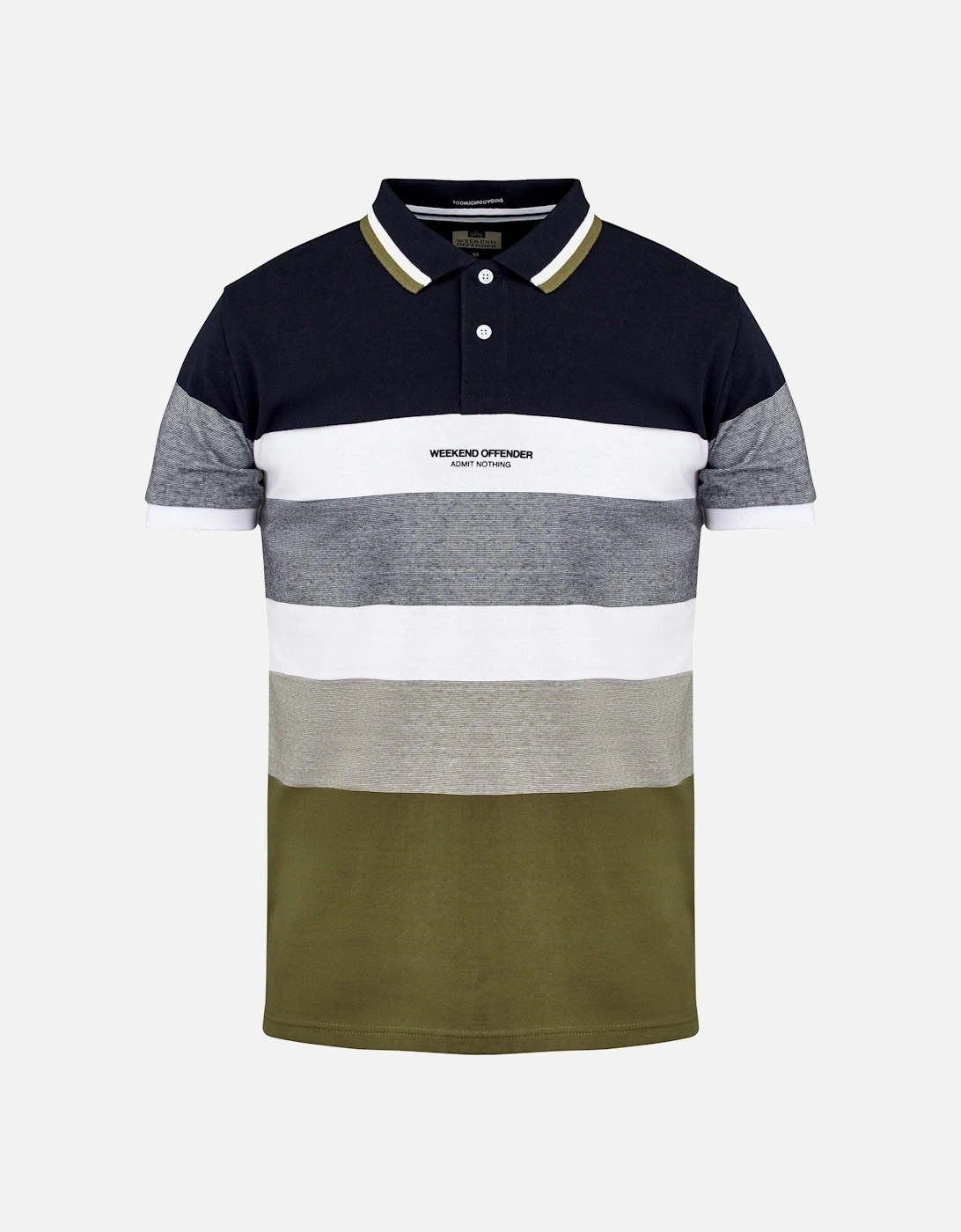 Rochelle Short Sleeve Striped Polo Shirt | Navy, 5 of 4