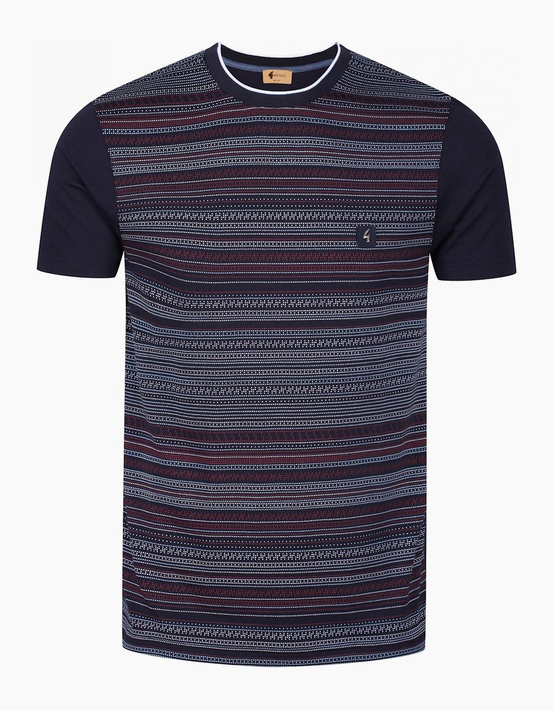 Gabicci Men's Burbeck Short Sleeve AOP T-Shirt | Navy - Blue - Size: 36