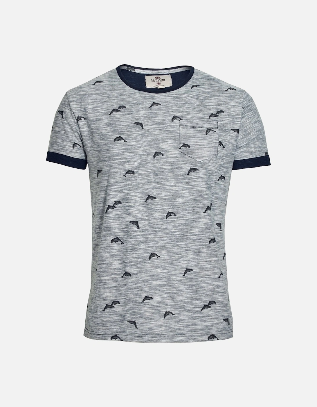 Stonewell Dolphin Print Pocket T-Shirt | Navy, 3 of 2