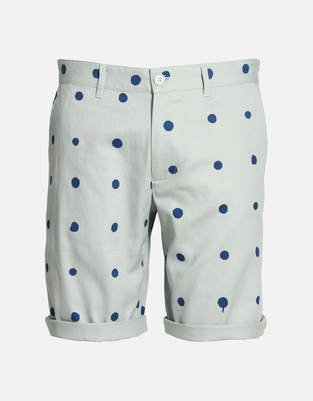 Polka Dot Cotton Twill Shorts | Blue, 3 of 2