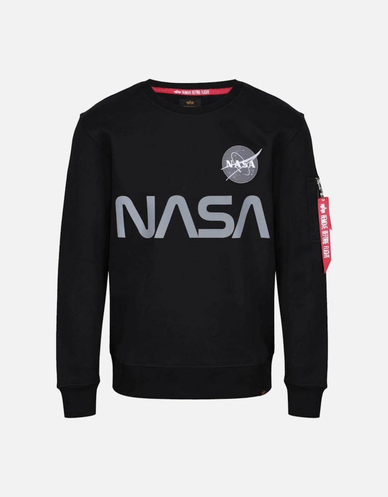 Limited Edition NASA Reflective Logo Sweatshirt | Black