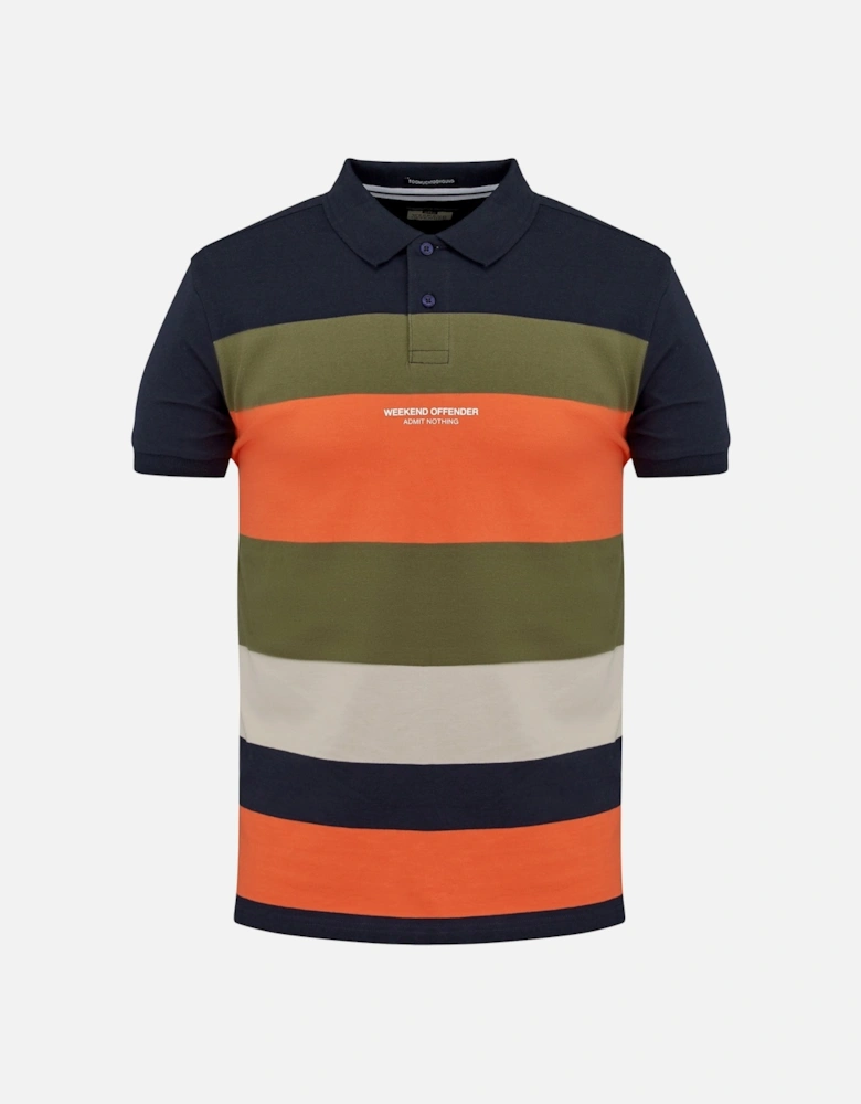 Mean-Streets Striped Polo Shirt | Navy