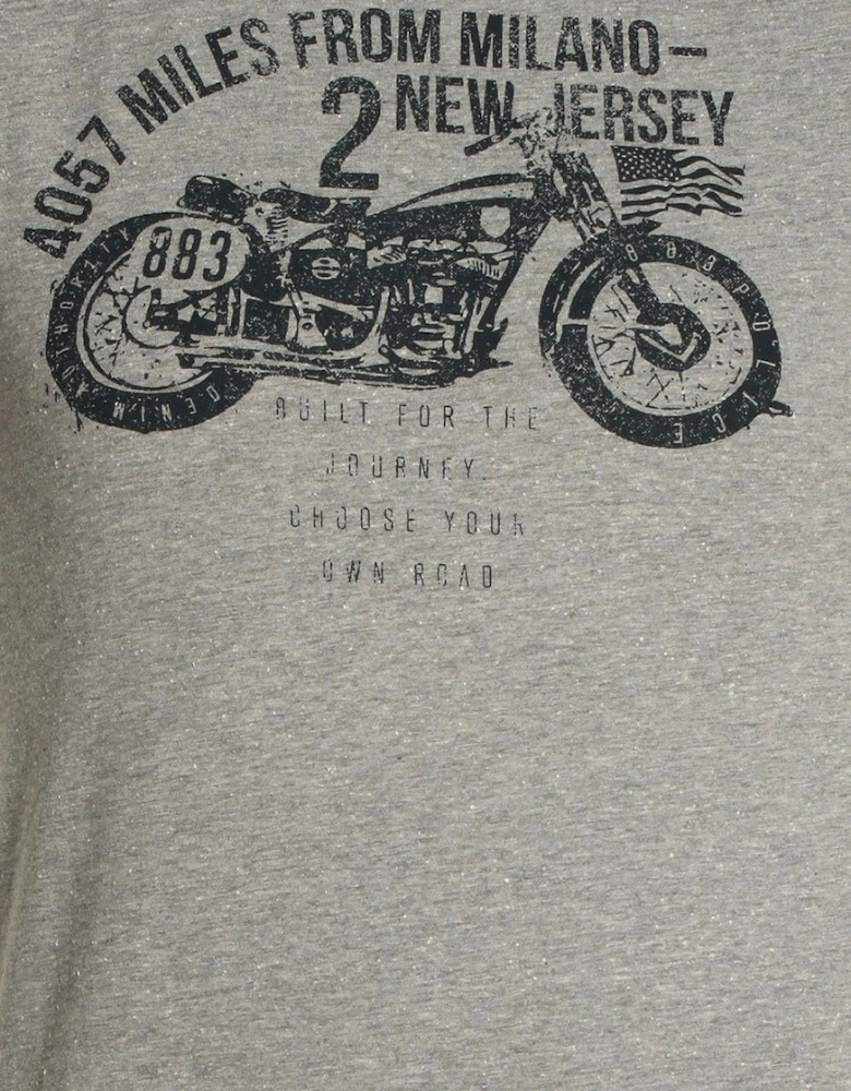 Coyote Graphic Print T-Shirt | Marl Grey