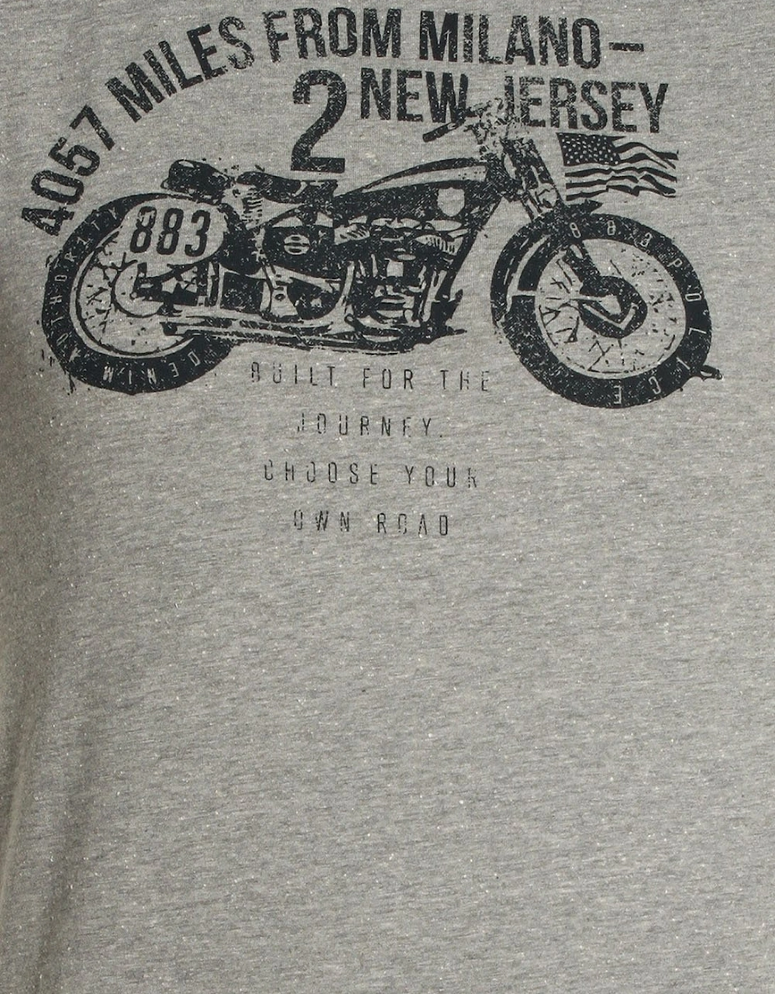 Coyote Graphic Print T-Shirt | Marl Grey