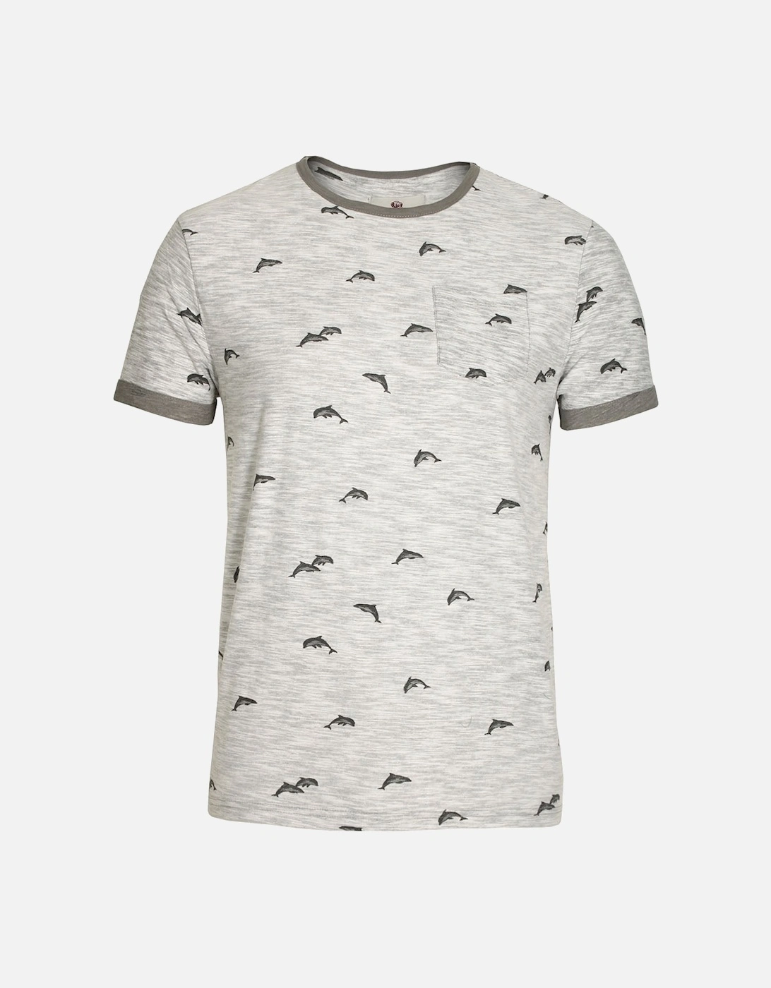 Stonewell Dolphin Print Pocket T-Shirt | Grey, 3 of 2