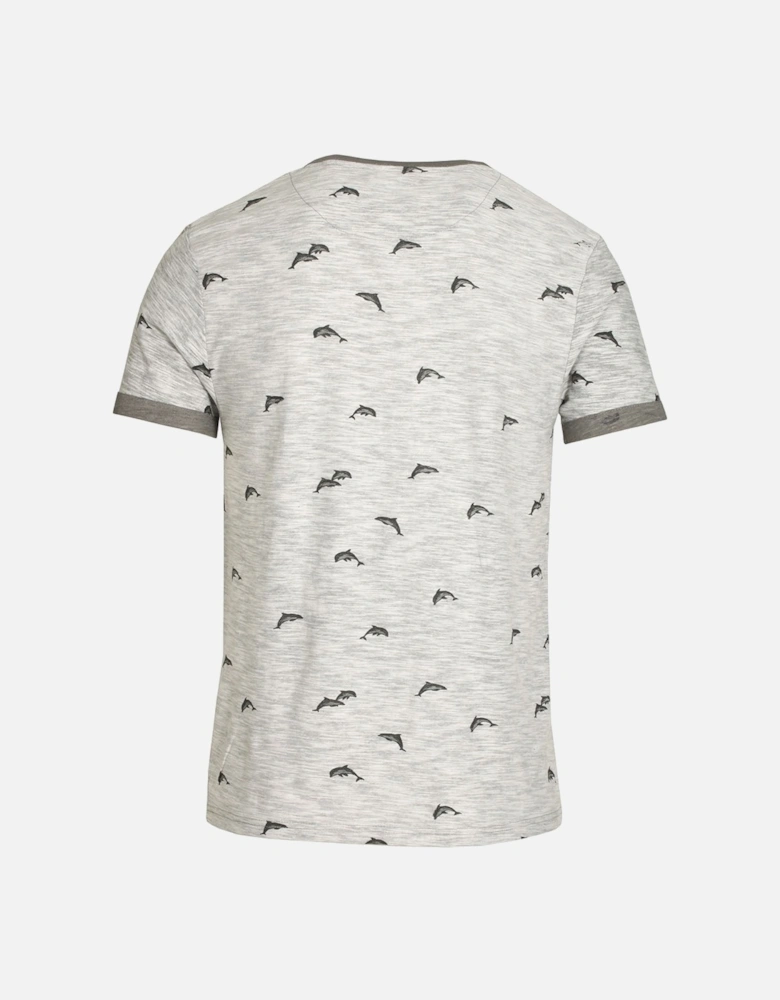 Stonewell Dolphin Print Pocket T-Shirt | Grey